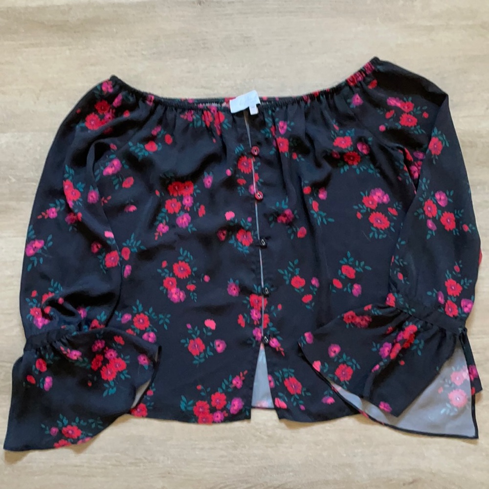 L’Academie Floral Off the Shoulder Top